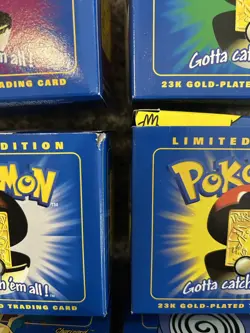 Pokemon 23k Burger King Gold Plated Trading Card Set Blue Box Lot Of 6 - Image 5