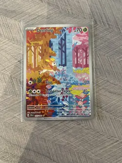 Pokemon Deerling TCG Scarlet & Violet Temporal Forces Holo Card 165/162 - Image 1