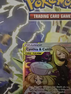 Cynthia & Caitlin Full Art Card 228/236 Cosmic Eclipse Pack Fresh - Image 2