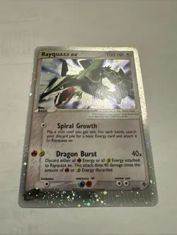 Pokemon TCG Rayquaza EX Ultra Rare Dragon Card 97/97 LP+/NM- Condition - Image 2