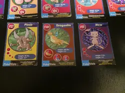 VINTAGE Pokemon PokeTrivia 1999 Burger King Card Lot Of 13 Mewtwo Movie LP to HP - Image 3