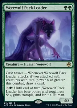 x1 Werewolf Pack Leader R MTG Adventures in the Forgotten Realms M/NM, English - Image 1