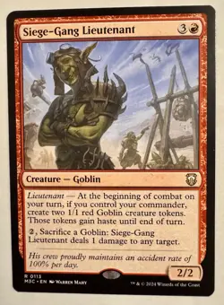 Siege-Gang Lieutenant 0113 Non Foil Rare Modern Horizons 3 MTG Near Mint - Image 1