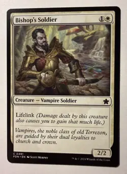 Bishop's Soldier #491 (NM) Foundations FDN Magic MTG - Image 1