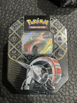 Pokemon Paldean Fates Iron Treads ex Tin (4 Packs) New Sealed English NEW SEALED - Image 1