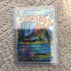 Pokemon M Swampert EX Mega Holo XY87 220 HP 130 Attack Water Card English - Image 1