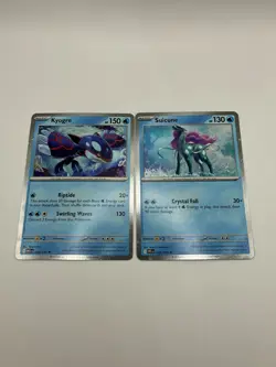 Pokemon Phantasmal Flames Suicune 026/094 & Mega Kyogre 034/132 Cosmos Holo - Image 1
