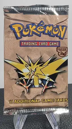 22g - HEAVY Pokemon TCG Fossil Set Booster Pack *NEW/SEALED* - Zapdos Art - Image 2