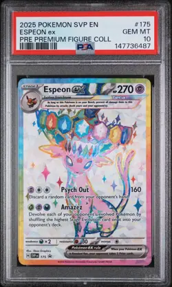 2025 POKEMON SVP PROMO PREMIUM FIGURE COLLECTION #175 ESPEON EX PSA 10 - Image 1