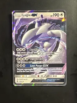 Pokemon TCG Lugia GX Sun & Moon Lost Thunder Holo Ultra Rare Card 159/214 NM-M - Image 1