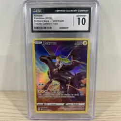 CGC 10 Zekrom TG05/TG30 Trainer Gallery SWSH Brilliant Stars Pokemon Card - Image 1
