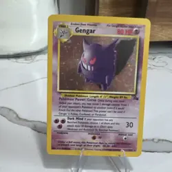 Gengar 5/62 Fossil Holo Rare Pokemon TCG Card English 80 HP Stage 2 - Image 1