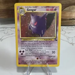 Gengar 5/62 Fossil Holo Rare Pokemon TCG Card English 80 HP Stage 2 - Image 2