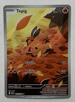 Pokemon Scarlet & Violet White Flare Tepig 096/086 Illustration Rare NM - Image 1