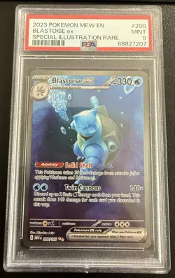 Blastoise ex 200/165 PSA 9 Special Illustration Pokemon 151 Scarlet & Violet TCG - Image 1