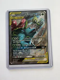 2019 Pokemon SM Black Star Promo SM167 Full Art Celebi & Venusaur GX - Image 1