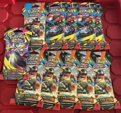 **Lot 11x Packs** Pokemon TCG: Mega Evolution Sleeved Booster Pack (Random Art) - Image 1