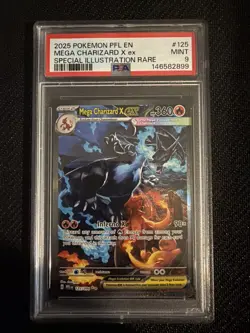 Pokemon 2025 PFL EN Mega Charizard x Ex Special Illustration Rare PSA 9 - Image 1