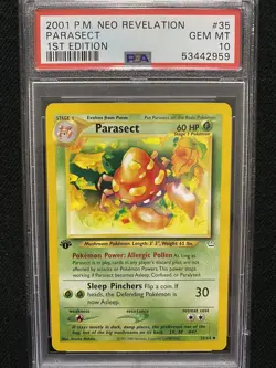 2001 Pokemon Neo Revelation 1st Edition Parasect 35/64 PSA 10 Gem Mint - Image 1