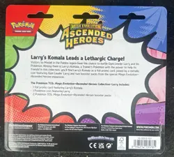 Pokemon Mega Evolution ASCENDED HEROES 2 Packs Larry Coin & Kamala Foil NEW - Image 2