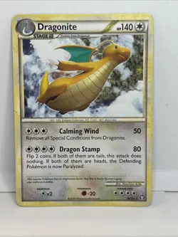 Dragonite 18/102 Pokemon TCG HGSS Triumphant Non Holo Rare - Image 1