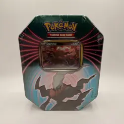 Mighty Mysterious Tin - Darkrai - Metal Multicolor - 3 Packs - Pokemon TCG 2021 - Image 1