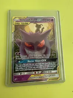 Pokemon TCG Gengar & Mimikyu GX Team Up Holo Ultra Rare - Image 1