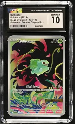 2025 Pokemon Mega Evolution Enchanced Booster Bulbasaur #133 CGC 10 - Image 1