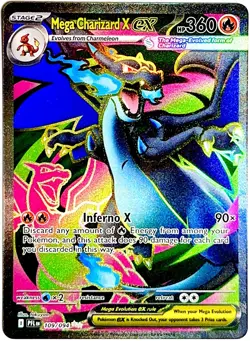 Mega Charizard X ex 109/094 FULL ART ULTRA RARE Pokemon TCG Phantasmal Flames NM - Image 1
