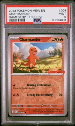 🔥 Pokemon TCG 🔥 Bulbasaur Squirtle Charmander 151 Stamp Promo 🔥 PSA 9 MINT 🔥 - Image 5