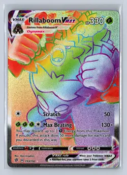 2020 Pokemon Rebel Clash Rillaboom VMAX #193/192 - Image 1