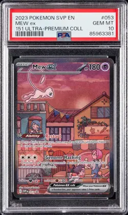 2023 POKEMON SVP EN-SV BLACK STAR PROMO 151 ULTRA-PREM COLL #053 MEW EX PSA 10 - Image 1