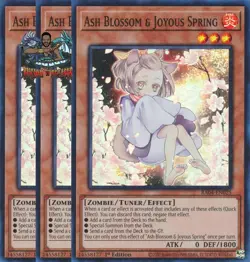 Yugioh! 3x Ash Blossom & Joyous Spring Alt Art RA04-EN025 Ultra Rare 1st Ed NM - Image 1