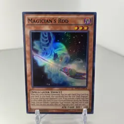 YUGIOH MAGICIAN'S ROD SUPER RARE 1ST NM MP17-EN074 - Image 1