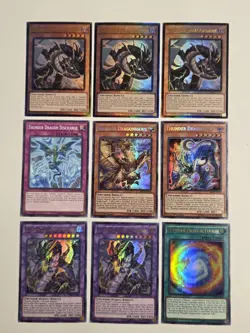 Thunder Dragon Deck Core Yugioh Set x9 Colossus Dragondark Dragonhawk Dragonroar - Image 1