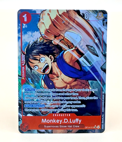 One Piece Monkey. D. Luffy - OP14-013 (Alternate Art) The Azure Sea's Seven SR* - Image 1
