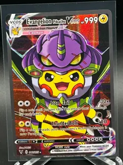 Pokemon Pikachu Cosplay Evangelion Custom Art NM - Image 1