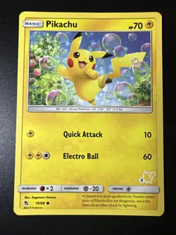 Pikachu 19/68 NM PIKACHU STAMPED Pokemon Deck Promo #2 LP+ - Image 1