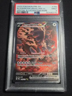 Pokemon Bloodmoon Ursaluna ex 168/131 Sv: Prismatic Evolutions Holo PSA 9 - Image 1