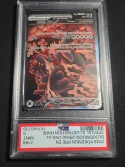 Pokemon Bloodmoon Ursaluna ex 168/131 Sv: Prismatic Evolutions Holo PSA 9 - Image 2