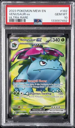 2023 POKEMON MEW EN-151 ULTRA RARE #182 VENUSAUR EX PSA 10 - Image 1