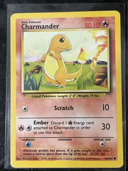 Pokemon TCG Charmander 46/102 & Charmeleon 24/102 Base Set WOTC Vintage MP - Image 2