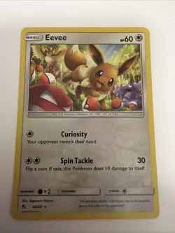 Eevee 48/68 Pokemon TCG 2019 Rare Holo Hidden Fates MINT! - Image 1