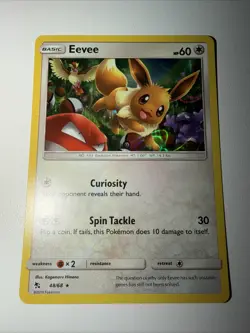 Eevee 48/68 Pokemon TCG 2019 Rare Holo Hidden Fates MINT! - Image 2
