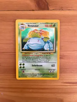 Pack fresh Pokemon Venusaur 15/102 Base Set Holo Rare 1999 LP - Image 1