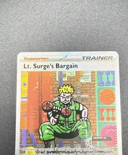 Pokemon Lt. Surge’s Bargain 185/132 Secret illustration Rare Mega Evolutions - Image 4