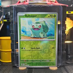 Bulbasaur 151 Reverse Holo Pokemon TCG 001/165 Scarlet & Violet Common - Image 1
