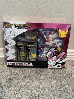 Pokemon TCG: 25th Anniversary Celebrations Collection Box Dark Sylveon V Booster 820650809392 - Image 1