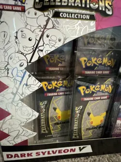 Pokemon TCG: 25th Anniversary Celebrations Collection Box Dark Sylveon V Booster 820650809392 - Image 4