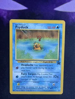POKEMON Psyduck Black Star Promo #20 Rare WOTC TCG LP - Image 1